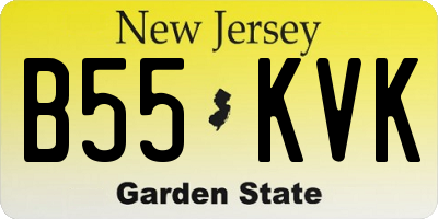 NJ license plate B55KVK