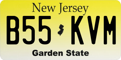 NJ license plate B55KVM