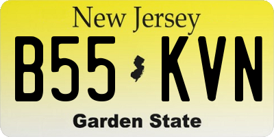 NJ license plate B55KVN