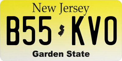 NJ license plate B55KVO
