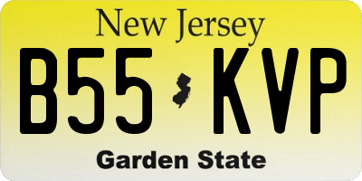 NJ license plate B55KVP