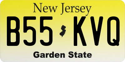 NJ license plate B55KVQ