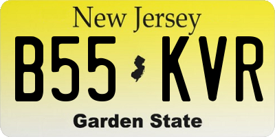 NJ license plate B55KVR