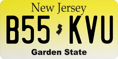NJ license plate B55KVU