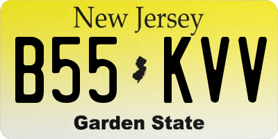 NJ license plate B55KVV