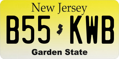 NJ license plate B55KWB