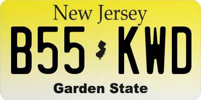 NJ license plate B55KWD