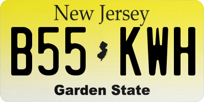 NJ license plate B55KWH