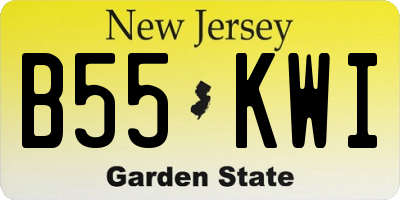 NJ license plate B55KWI