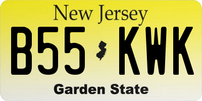 NJ license plate B55KWK