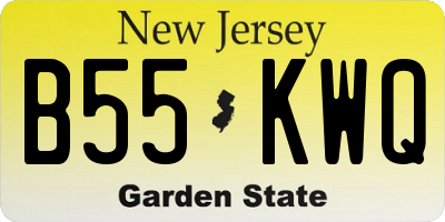NJ license plate B55KWQ