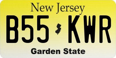 NJ license plate B55KWR