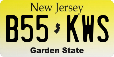 NJ license plate B55KWS