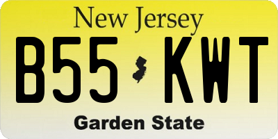 NJ license plate B55KWT