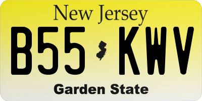 NJ license plate B55KWV