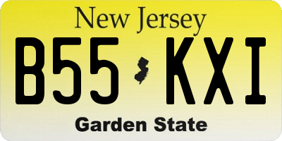 NJ license plate B55KXI