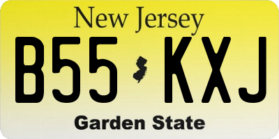 NJ license plate B55KXJ