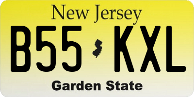 NJ license plate B55KXL