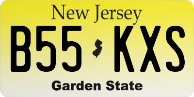 NJ license plate B55KXS