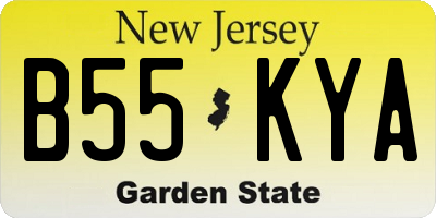 NJ license plate B55KYA