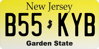 NJ license plate B55KYB
