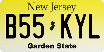NJ license plate B55KYL