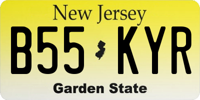 NJ license plate B55KYR