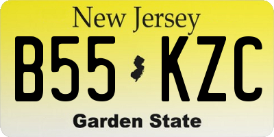 NJ license plate B55KZC