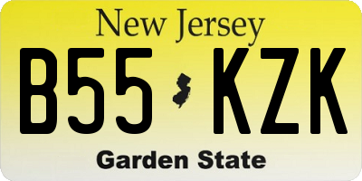 NJ license plate B55KZK