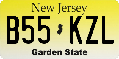 NJ license plate B55KZL