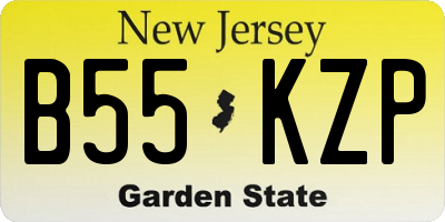 NJ license plate B55KZP