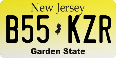 NJ license plate B55KZR