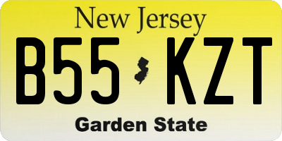 NJ license plate B55KZT