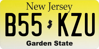 NJ license plate B55KZU