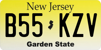 NJ license plate B55KZV