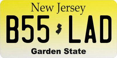 NJ license plate B55LAD