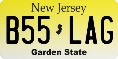 NJ license plate B55LAG