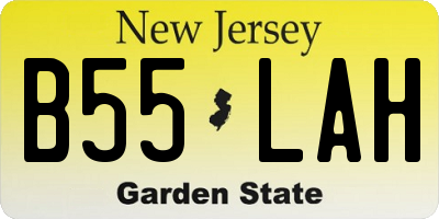 NJ license plate B55LAH