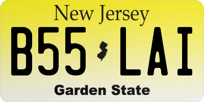 NJ license plate B55LAI