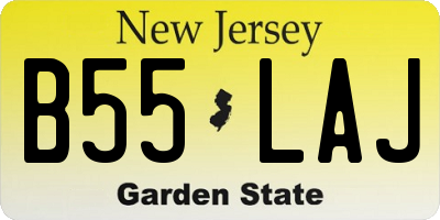 NJ license plate B55LAJ