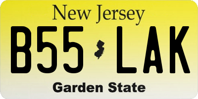 NJ license plate B55LAK