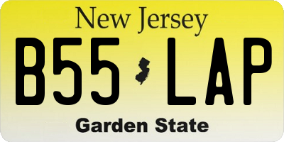 NJ license plate B55LAP
