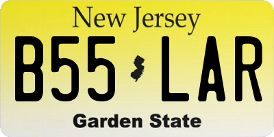 NJ license plate B55LAR