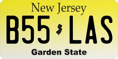 NJ license plate B55LAS