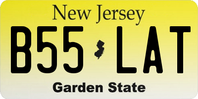 NJ license plate B55LAT
