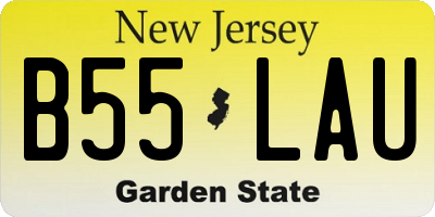 NJ license plate B55LAU