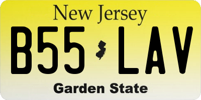 NJ license plate B55LAV