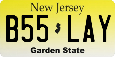 NJ license plate B55LAY