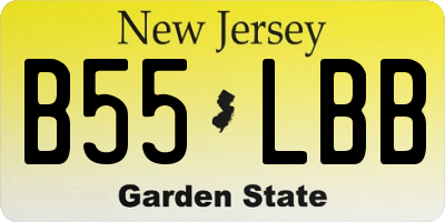 NJ license plate B55LBB
