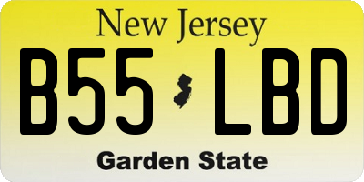 NJ license plate B55LBD